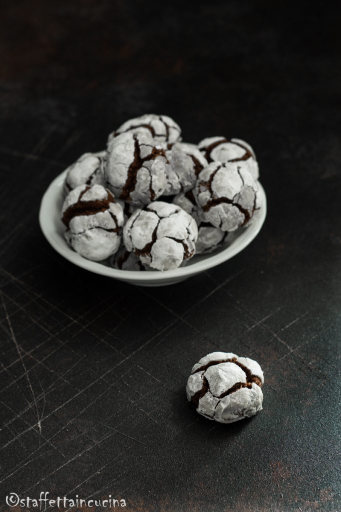 crinkle cookies al cioccolato