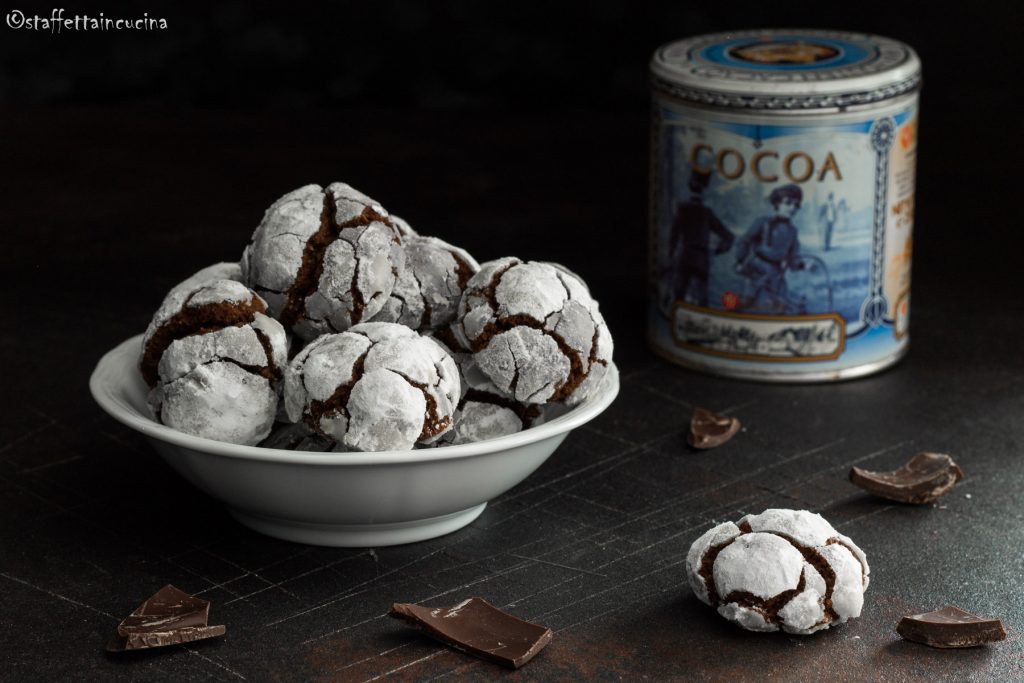 crinkle cookies al cioccolato