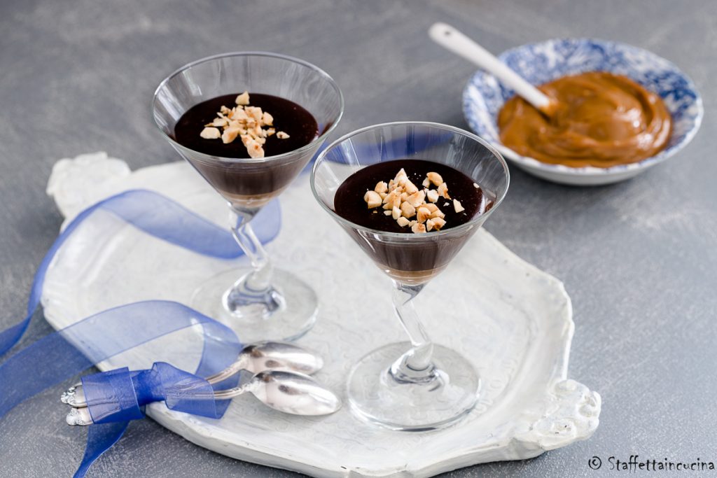 budino al cioccolato e dulce de leche