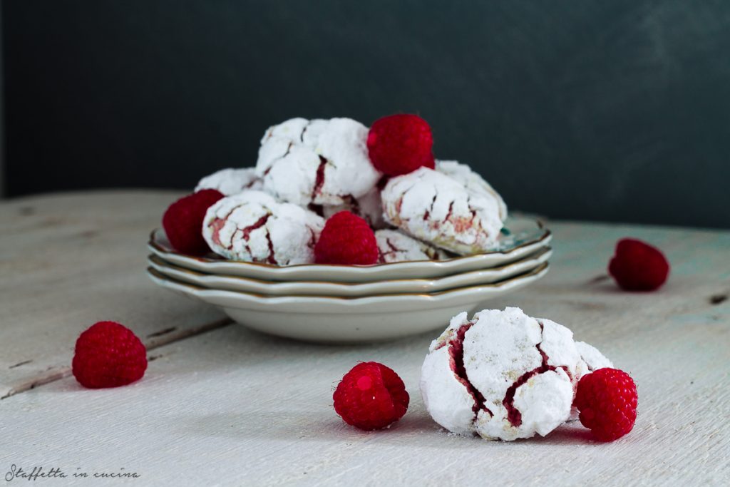 crinkle cookies al lampone