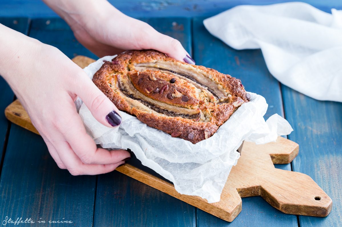 banana bread pecan e cioccolato