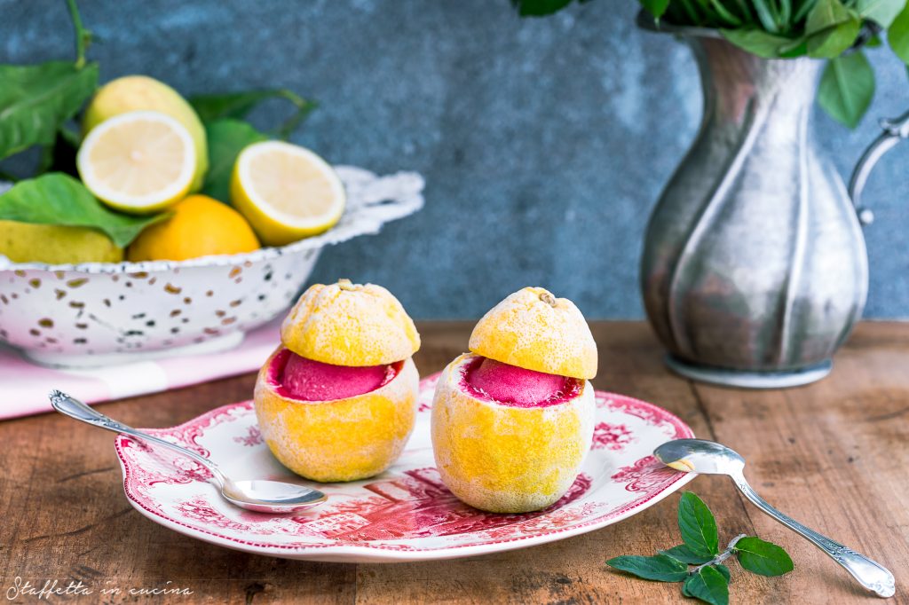 sorbetto di limone ed ibisco